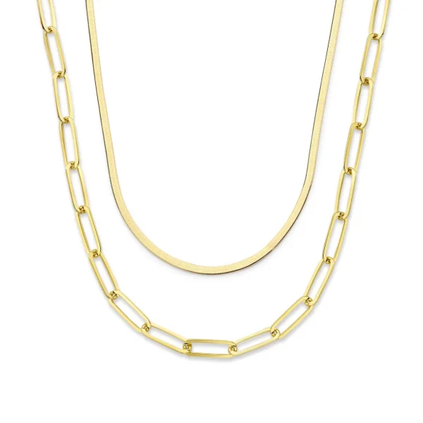 Sorprendimi 925 sterling zilveren gold plated Ketting geschenkset