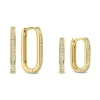 Sorprendimi 925 sterling zilver gold plated oorbellen bezet met zirkonia steentjes