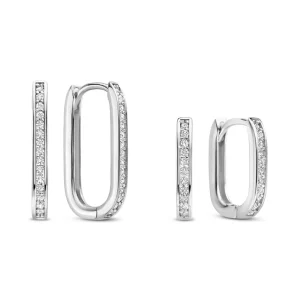 Sorprendimi 925 sterling zilveren oorbellen bezet met zirkonia stenen
