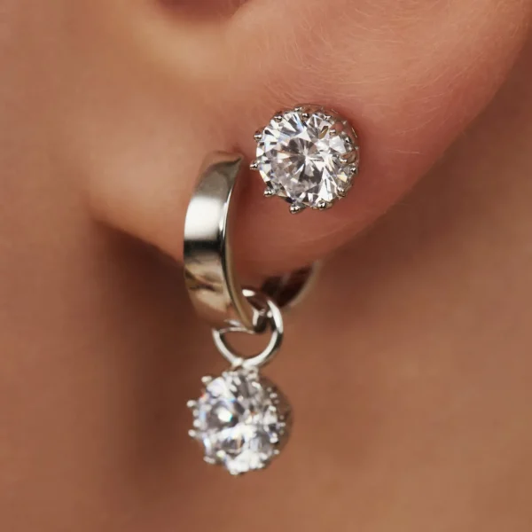 Sorprendimi 925 sterling zilveren oorbellen bezet met zirkonia stenen