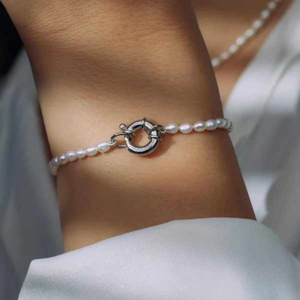 Sorprendimi 925 sterling zilver Ketting en armband Giftset met zoetwaterparels