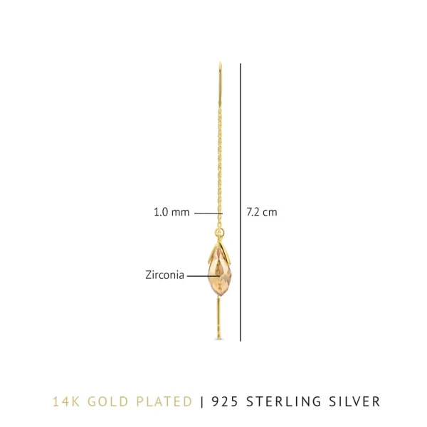 Sorprendimi 925 sterling zilver gold plated oorbellen set