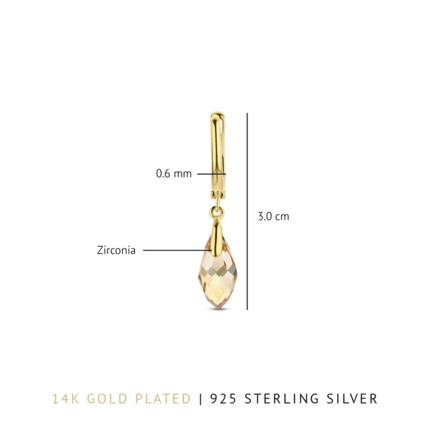 Sorprendimi 925 sterling zilver gold plated oorbellen set