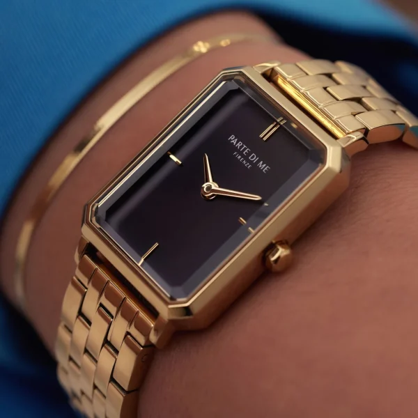 Sorprendimi goudkleurig horloge en 925 sterling zilveren gold plated armband