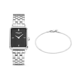 Sorprendimi zilverkleurig horloge en 925 sterling zilveren armband